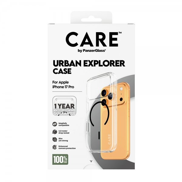 CARE by PanzerGlass iPhone 17 Pro -suojakuori Urban Explorer MagSafe musta