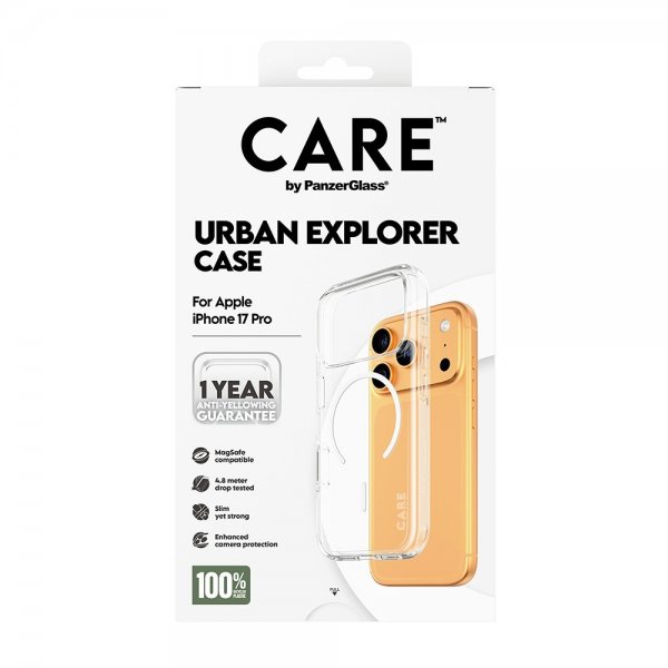 CARE by PanzerGlass iPhone 17 Pro -suojakuori Urban Explorer MagSafe, valkoinen
