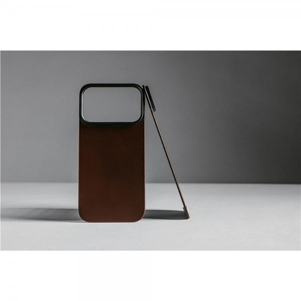 Nomad iPhone 17 Pro Skin Mag Leather Back Musta
