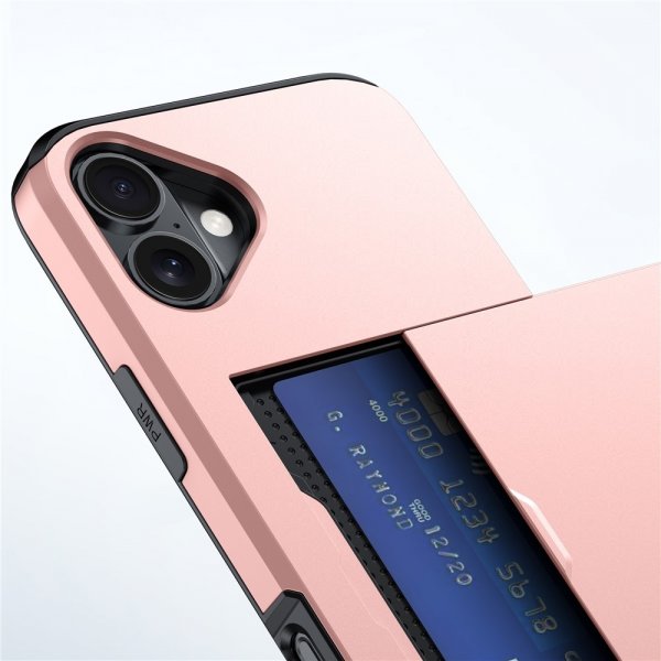 iPhone 17 Kuoret Card Slide Ruusukulta