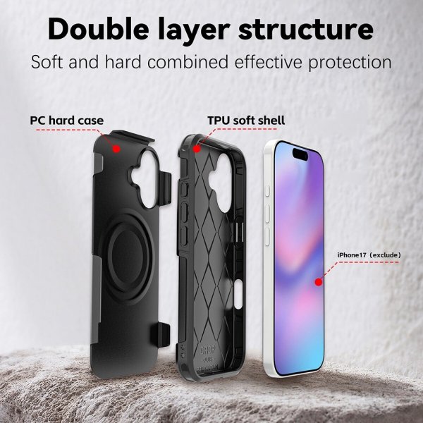 4smarts iPhone 17 Kuori Defend Kotelo Ultimag Musta