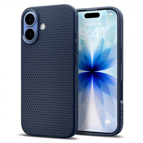 Spigen iPhone 17 -suojakuori Liquid Air Navy Blue