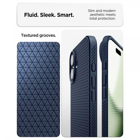 Spigen iPhone 17 -suojakuori Liquid Air Navy Blue