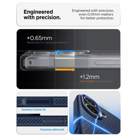 Spigen iPhone 17 -suojakuori Liquid Air Navy Blue