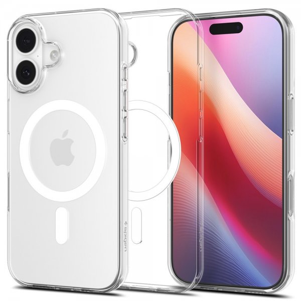 Spigen iPhone 17 -suojakuori Liquid Crystal MagFit Clear White