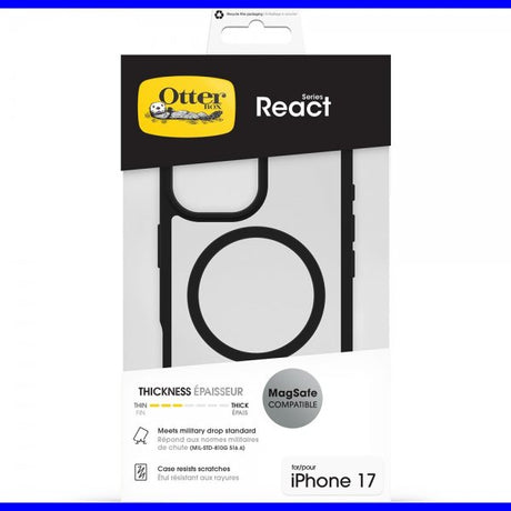 Otterbox iPhone 17 -suojakuori React MagSafe Black Crystal