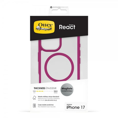 Otterbox iPhone 17 -suojakuori React MagSafe Pink Awakening