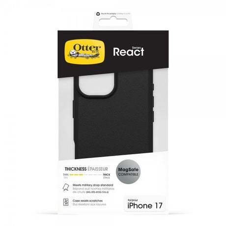 Otterbox iPhone 17 -suojakuori React MagSafe musta