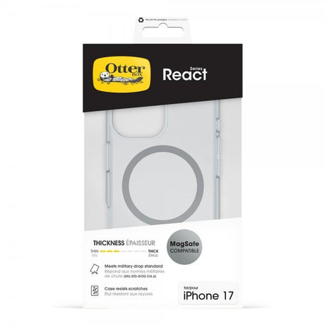 Otterbox iPhone 17 -suojakuori React MagSafe Läpinäkyvä