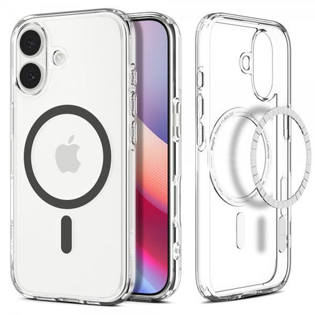 Spigen iPhone 17 -suojakuori Ultra Hybrid MagFit Clear Graphite