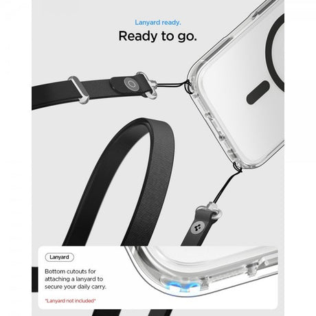Spigen iPhone 17 -suojakuori Ultra Hybrid MagFit Clear Graphite