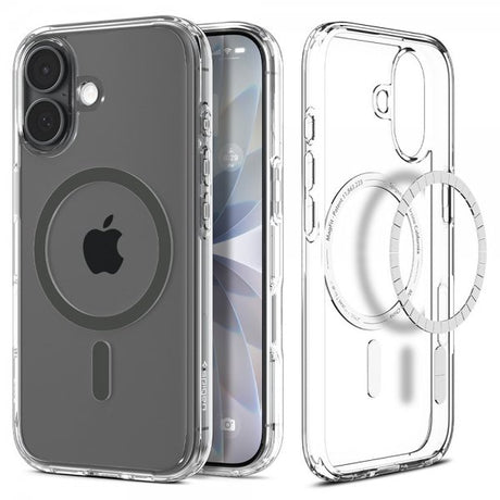 Spigen iPhone 17 -suojakuori Ultra Hybrid MagFit Clear Graphite