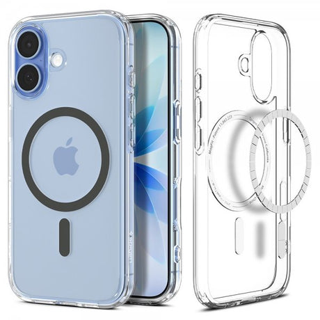 Spigen iPhone 17 -suojakuori Ultra Hybrid MagFit Clear Graphite