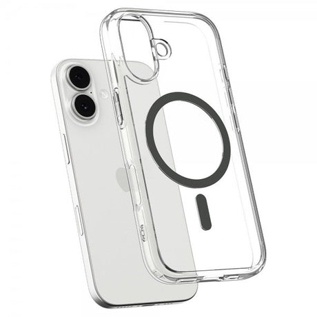 Spigen iPhone 17 -suojakuori Ultra Hybrid MagFit Clear Graphite