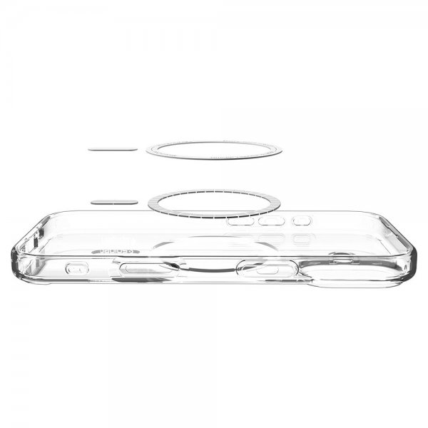 Spigen iPhone 17 -suojakuori Ultra Hybrid MagFit Clear Graphite