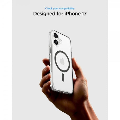 Spigen iPhone 17 -suojakuori Ultra Hybrid MagFit Clear Graphite