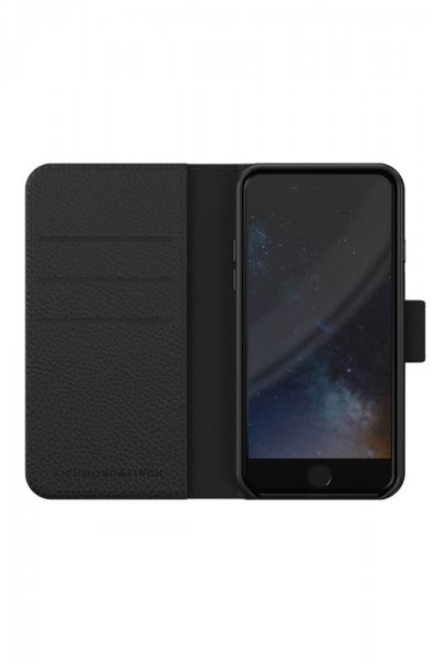 Richmond & Finch iPhone 6/6S/7/8/SE-suojakotelo, lompakko, irrotettava kuori, musta