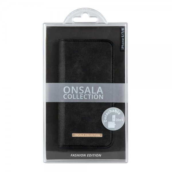 Onsala iPhone 6/6S/7/8/SE Fodral Fashion Edition Irrotettava Kuori Midnight Black