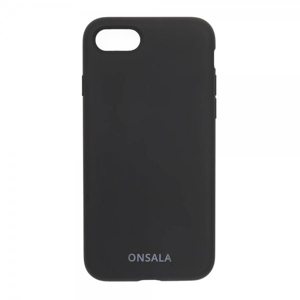 Onsala iPhone 6/6S/7/8/SE Silikonikuori Musta