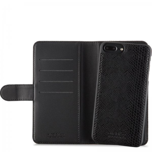 holdit iPhone 6/6S Plus/iPhone 7 Plus/iPhone 8 Plus Lompakkokotelo Wallet Case Magnet Serpent Black