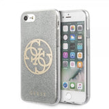 Guess iPhone 7/8/SE Kuori Glitter Circle Silver