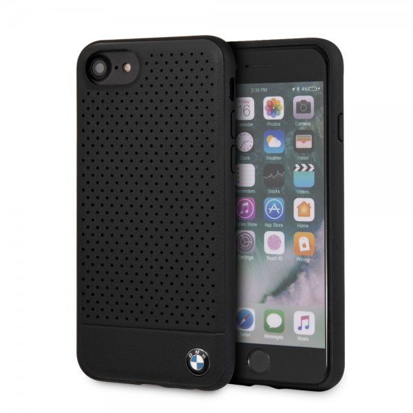 BMW iPhone 7/8/SE Kuori Logo Rei'itetty Musta