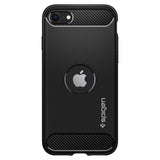 Spigen iPhone 7/8/SE kuori, Rugged Armor, mattamusta