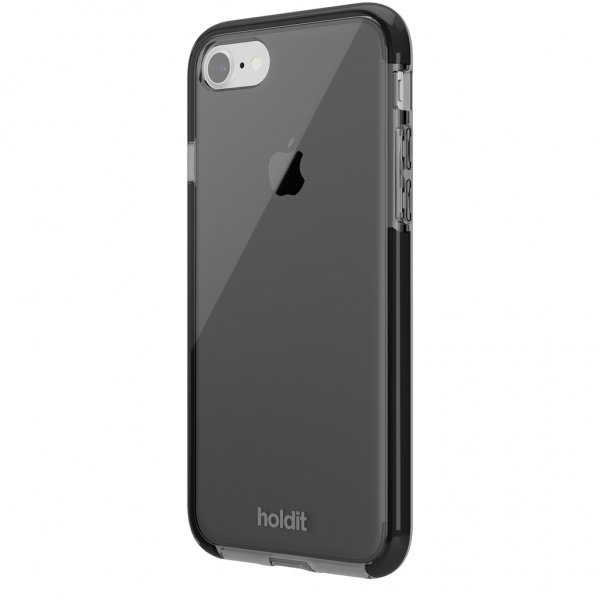 holdit iPhone 7/8/SE Seethru musta kuori