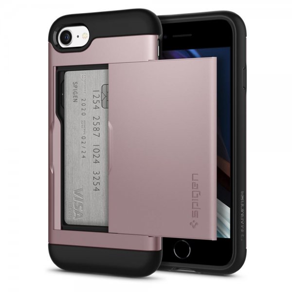 Spigen iPhone 7/8/SE kuori Slim Armor CS ruusukulta