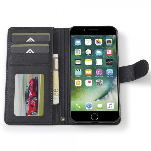 Lc.Imeeke iPhone 7/8/SE suojakuori irrotettavalla kuorella L2 Series MagSafe Musta