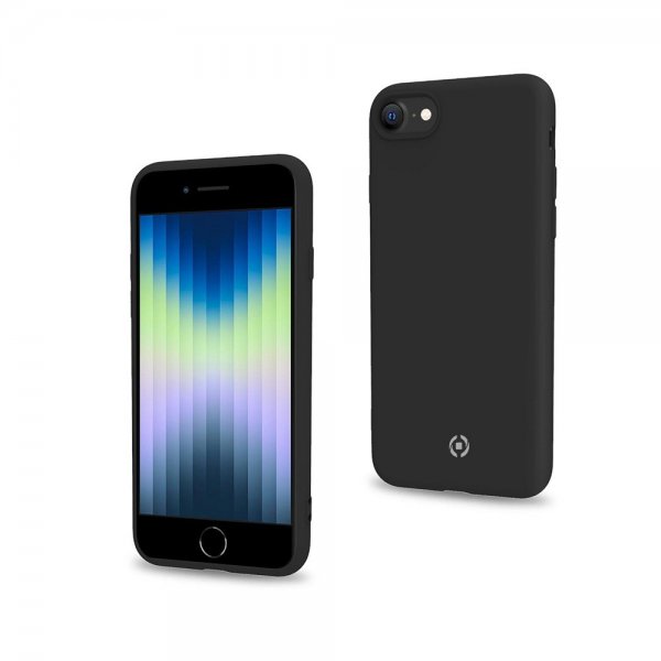 Celly iPhone 7/8/SE CROMO -kuori, musta