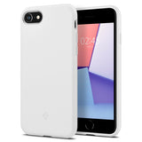 Spigen iPhone 7/8/SE kuori, Silicone Fit, valkoinen