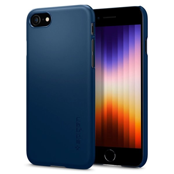 Spigen iPhone 7/8/SE kuori Thin Fit Navy Blue