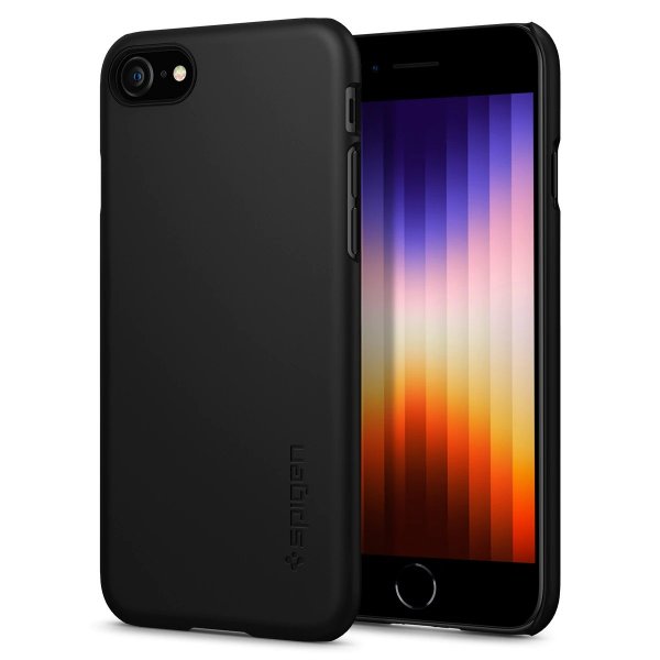 Spigen iPhone 7/8/SE kuori Thin Fit musta