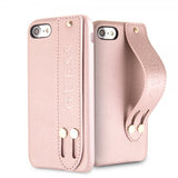 Guess iPhone 7/8/SE Kuori Saffiano Strap Case Ruusukulta
