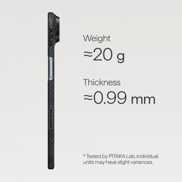 Pitaka iPhone Air -kuoret Edge Black/Grey Twill