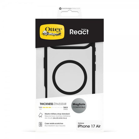 Otterbox iPhone Air -kuori, React MagSafe, Black Crystal