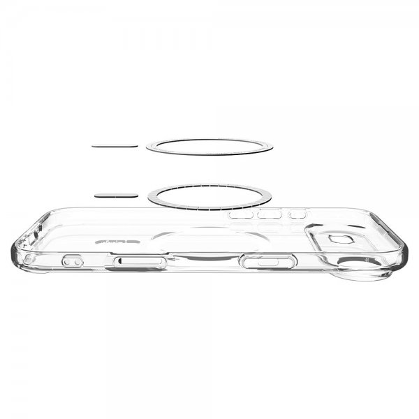 Spigen iPhone Air -kuori Ultra Hybrid MagFit Clear Graphite