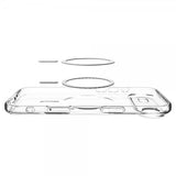 Spigen iPhone Air -kuori Ultra Hybrid MagFit Clear Graphite