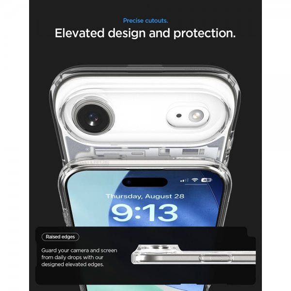 Spigen iPhone Air -kuori Ultra Hybrid Zero One MagFit Natural Titanium