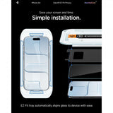 Spigen iPhone Air -näytönsuoja GLAS.tR EZ Fit Privacy 2 kpl