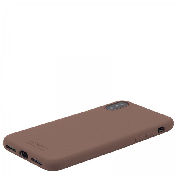 holdit iPhone X/Xs Silikonikuori Dark Brown