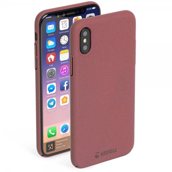 Krusell iPhone X/Xs -kuoret Sandby Cover Rust