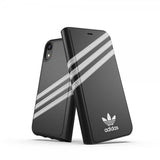 Adidas iPhone Xr Kotelo TAI Booklet Case BASIC FW18 Musta Valkoinen