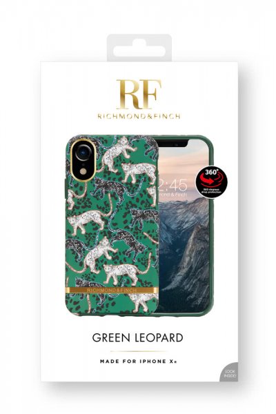 Richmond & Finch iPhone Xr -kuori, Green Leopard