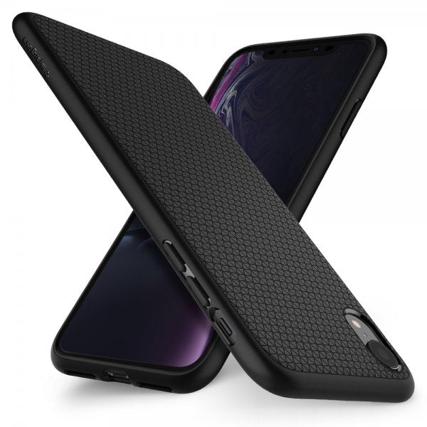 Spigen iPhone Xr Kuori Liquid Air Mattamusta