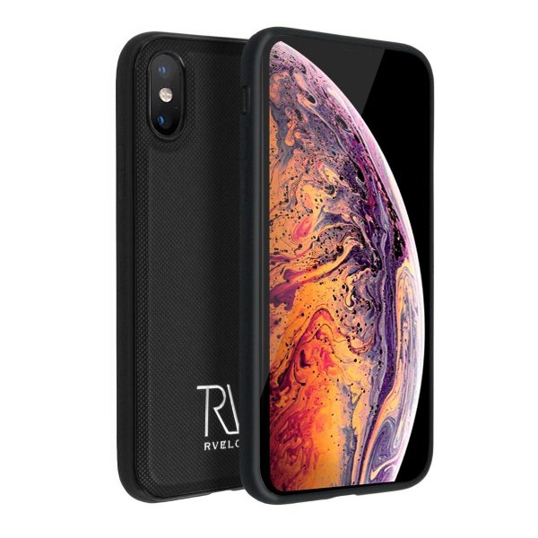 Rvelon iPhone Xs Max -magneettikotelo irrotettavalla kuorella, musta