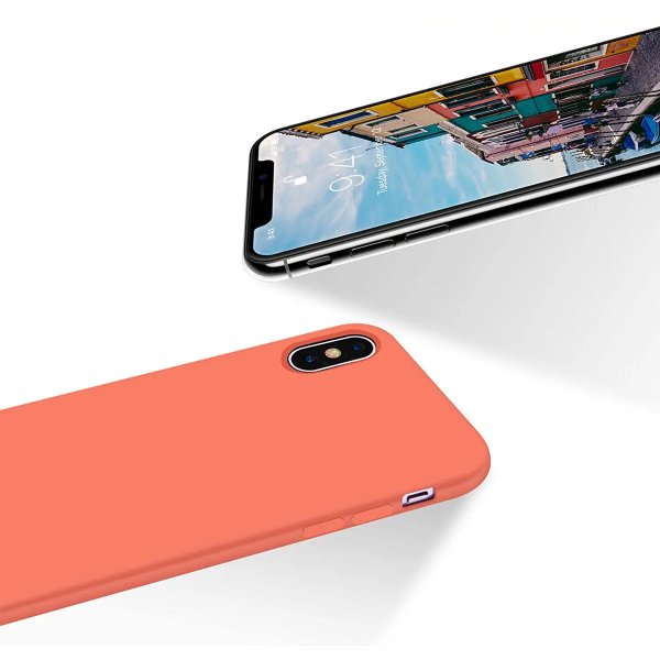 Rvelon iPhone X/iPhone Xs Kuoret Silikoni Vaaleanpunainen