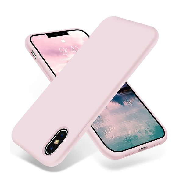 Rvelon iPhone X/iPhone Xs Kuoret Silikoni Hiekkaruusu