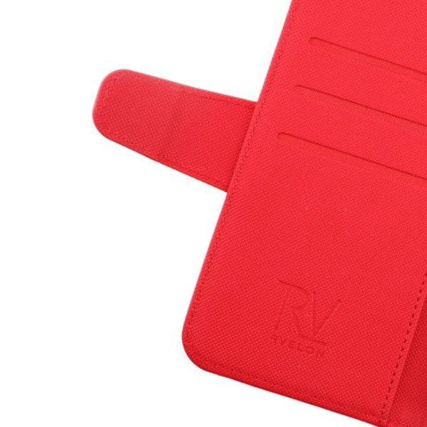 Rvelon iPhone X/iPhone Xs Kotelo Taitettava Korttitasku Punainen